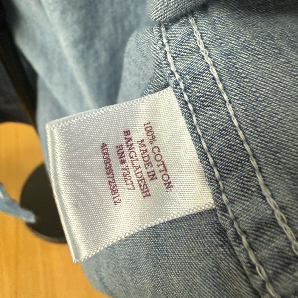 SO Authentic Blue and Red Denim Shirt - Picture 8 of 8